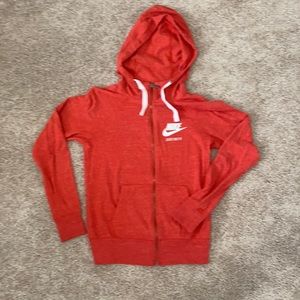 Nike vintage style zip up hoodie
